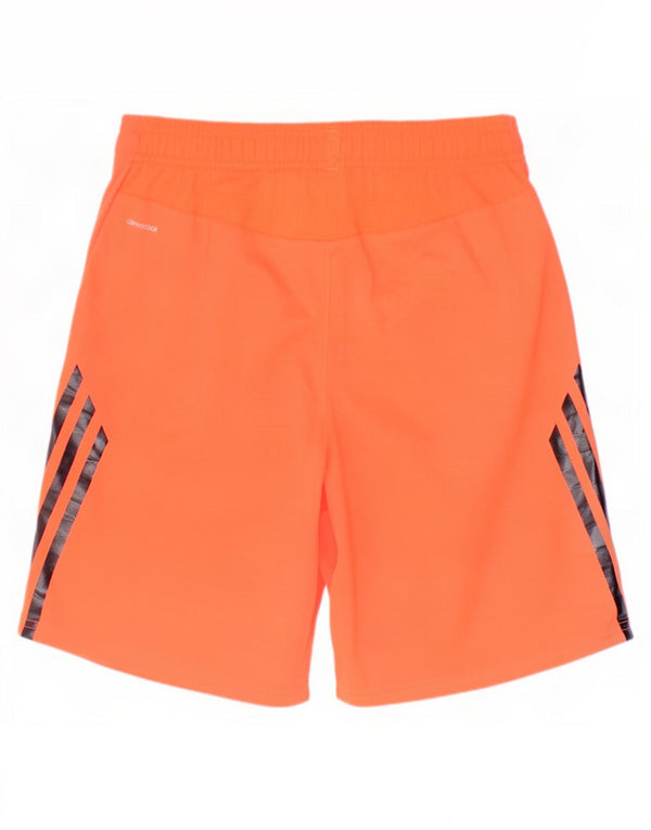 Pantaloncini sportivi Adidas Climacool da ragazzo 13-14 anni in poliestere arancione