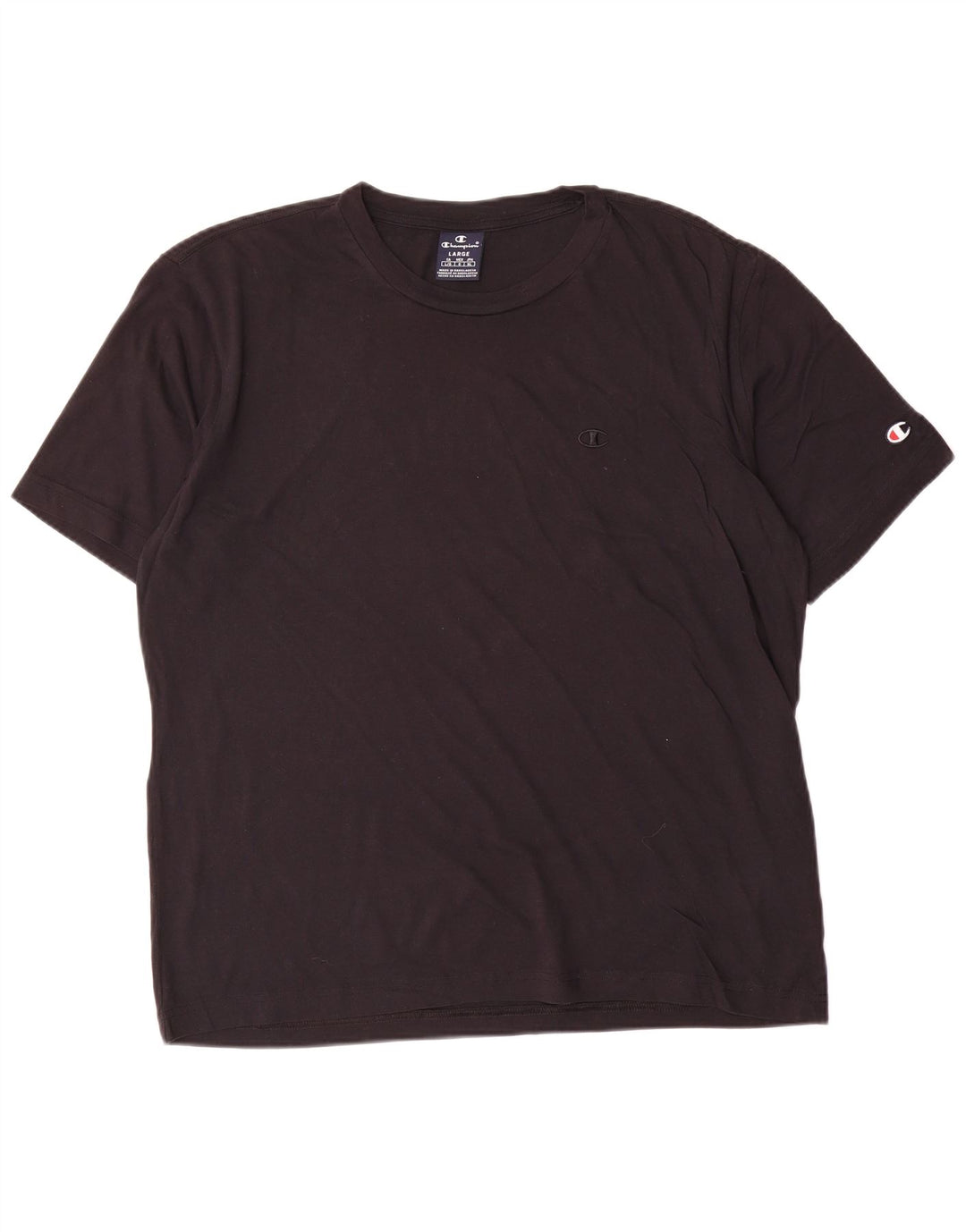 Champion Herre T-Shirt Top Stor Sort Bomuld