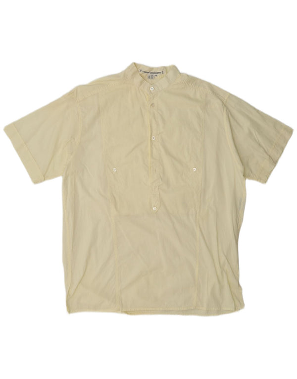 Umberto Ginocchietti Herren Kurzarm-Pulloverhemd IT 52 Large Gelb