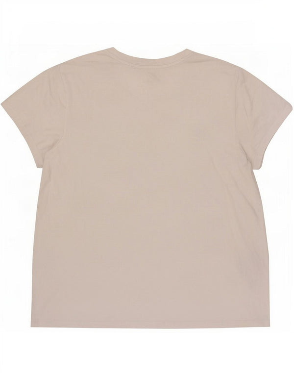 Levi's Dame T-Shirt Top UK 16 Stor Hvid Bomuld
