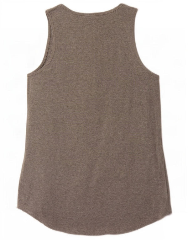 Champion Womens Heritage Fit Grafisk Vest Top UK 12 Medium Grey Flecked