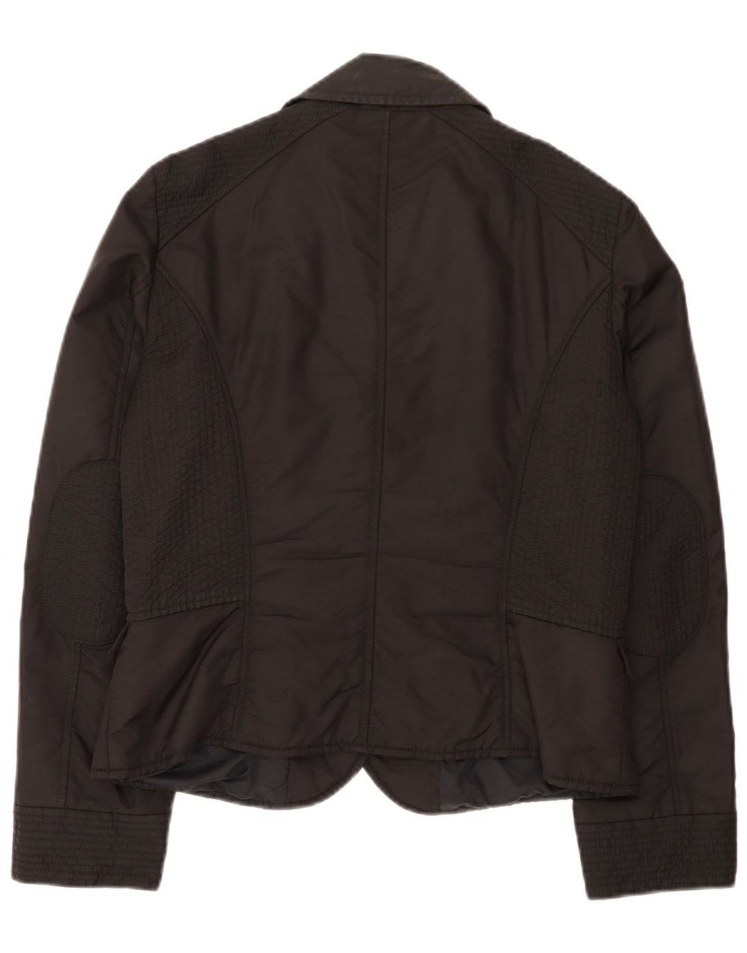Marella Veste blazer rembourrée à 2 boutons pour femme UK 14 Large Noir Polyamide