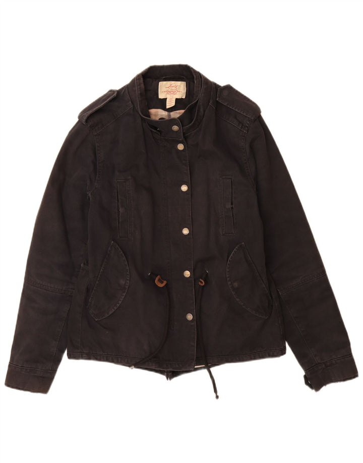Levi's Womens Utility Jacket UK 12 Medium Black Cotton