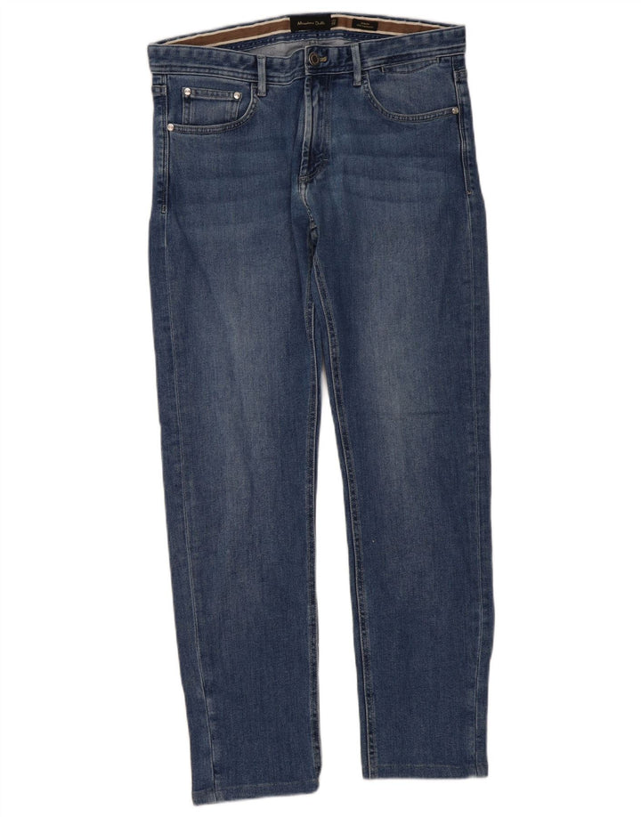 Jeans slim da uomo Massimo Dutti EU 42 Large W32 L30 Blu
