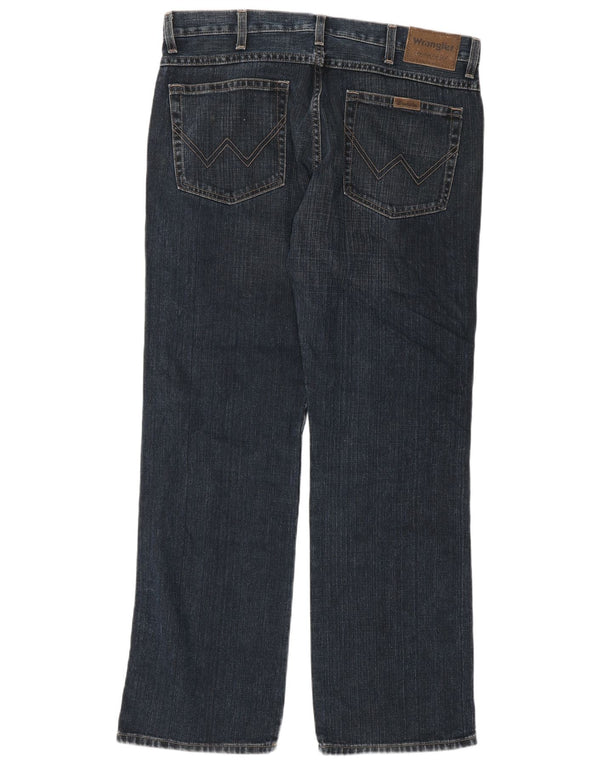 Wrangler Mens Bootcut Jeans W34 L32 Blue Cotton