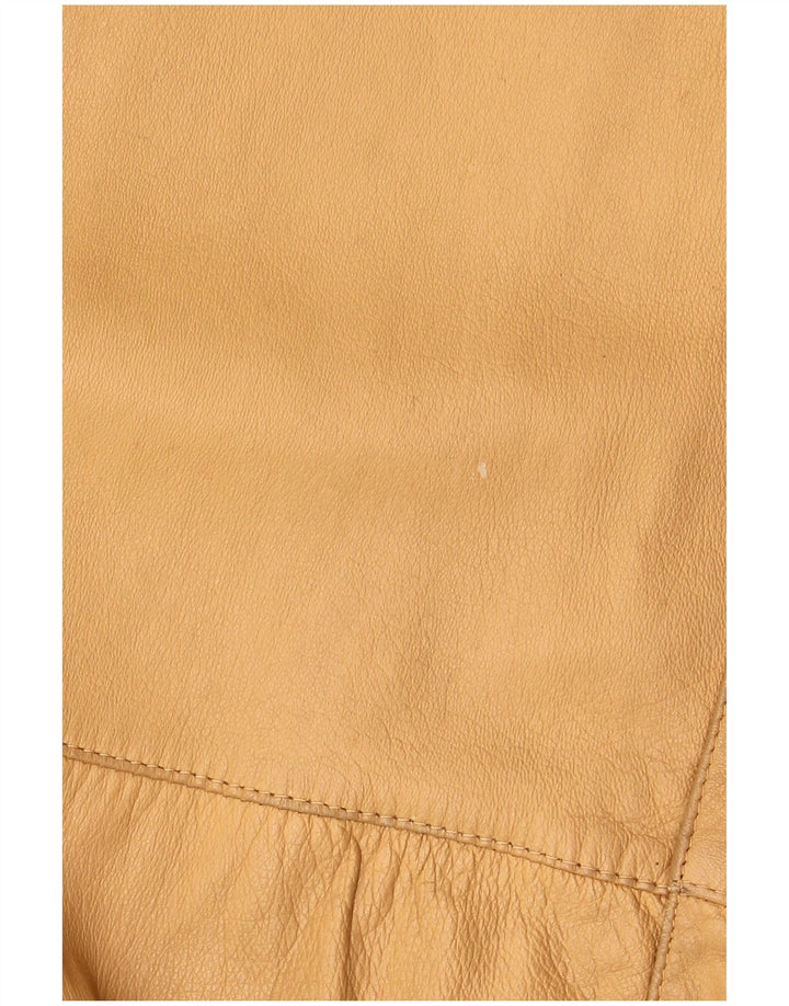 Essebi Herren Bomber-Lederjacke IT 56 3XL Beige Leder