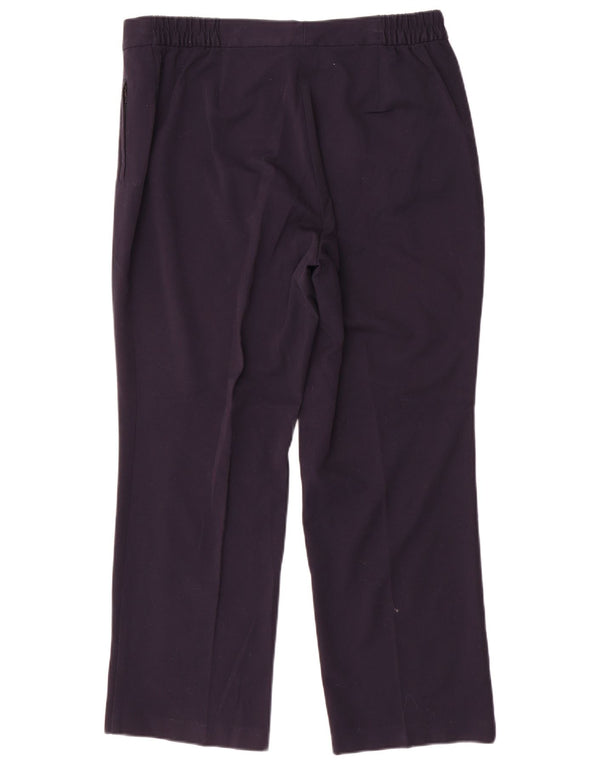 Marks & Spencer Womens Casual Trousers UK 16 Large W34 L28 Navy Blue