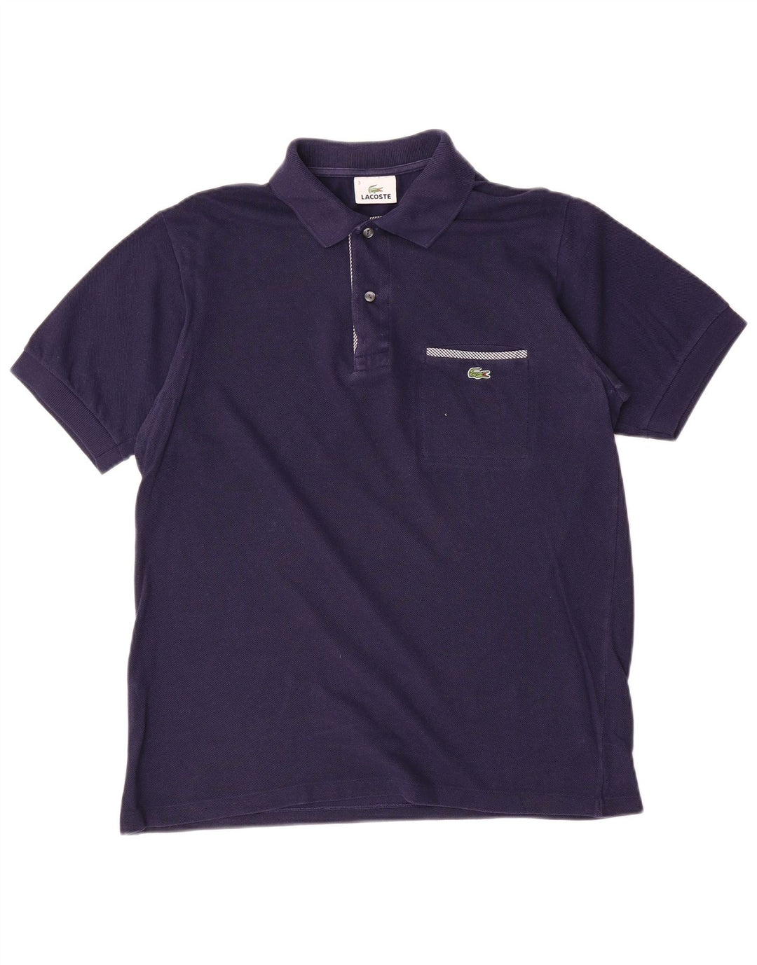 Lacoste Mens Polo Shirt Size 3 Small Navy Blue Cotton