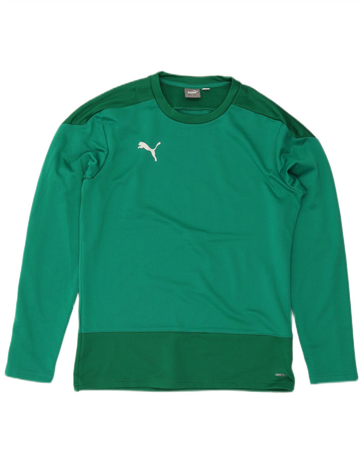 Мужской топ с длинным рукавом Puma, средний зеленый