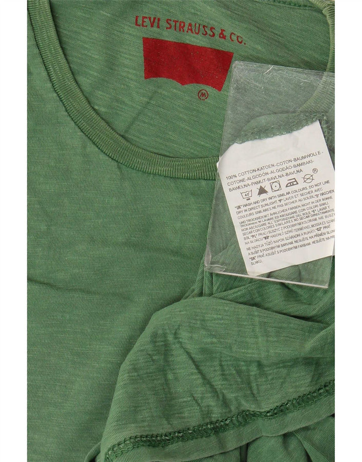 Levi's Mens T-Shirt Top Medium Green Flecked Cotton