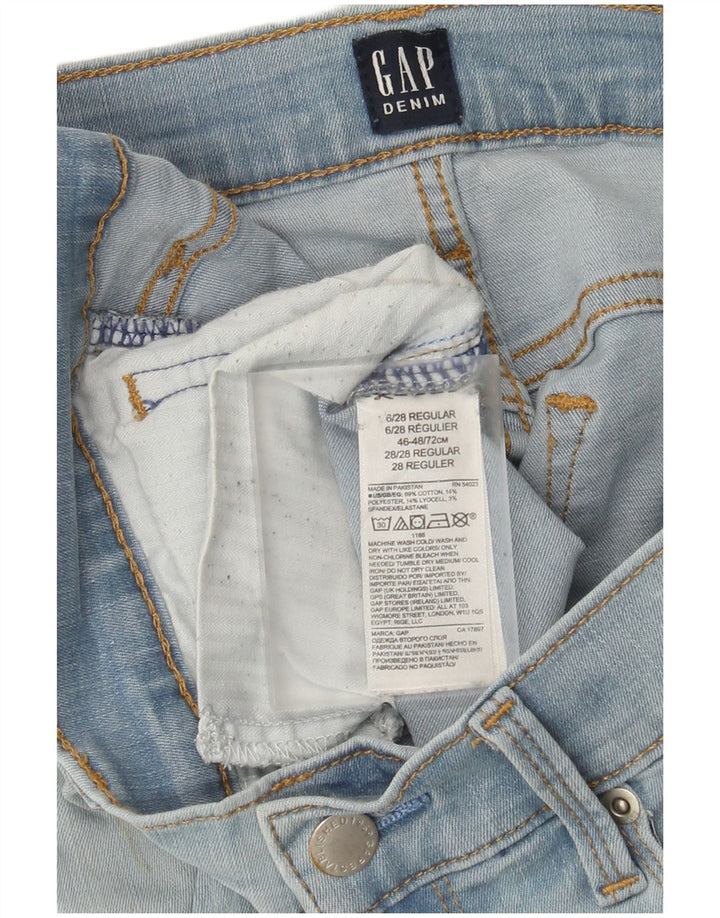 Gap Damen Regular Skinny Jeans W28 L28 Blaue Baumwolle