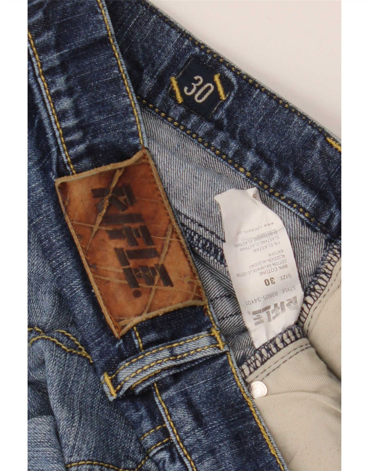 Rifle Damen Straight Jeans W30 L29 Blaue Baumwolle