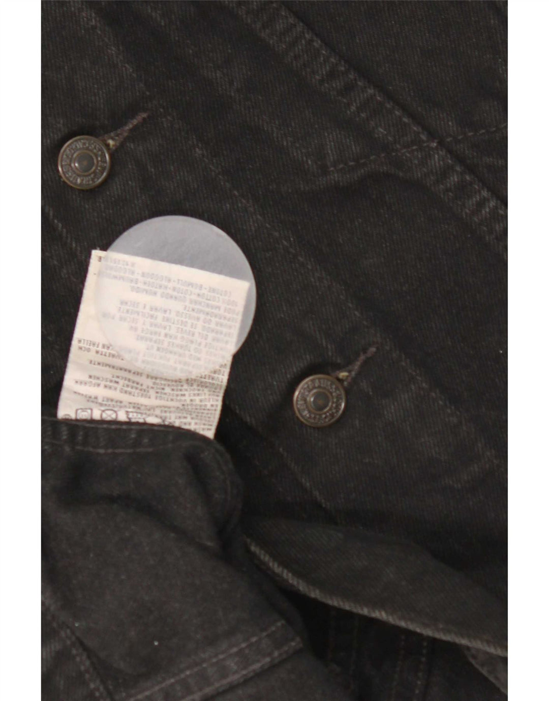Gilet in denim da uomo Levi's UK 38 cotone nero medio