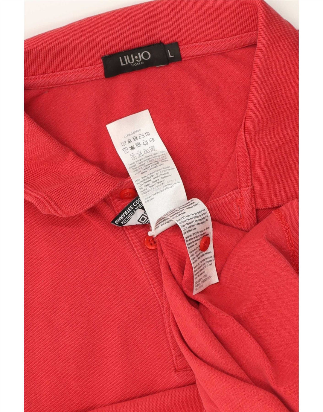 Liu Jo Mens Polo Shirt Large Red Cotton