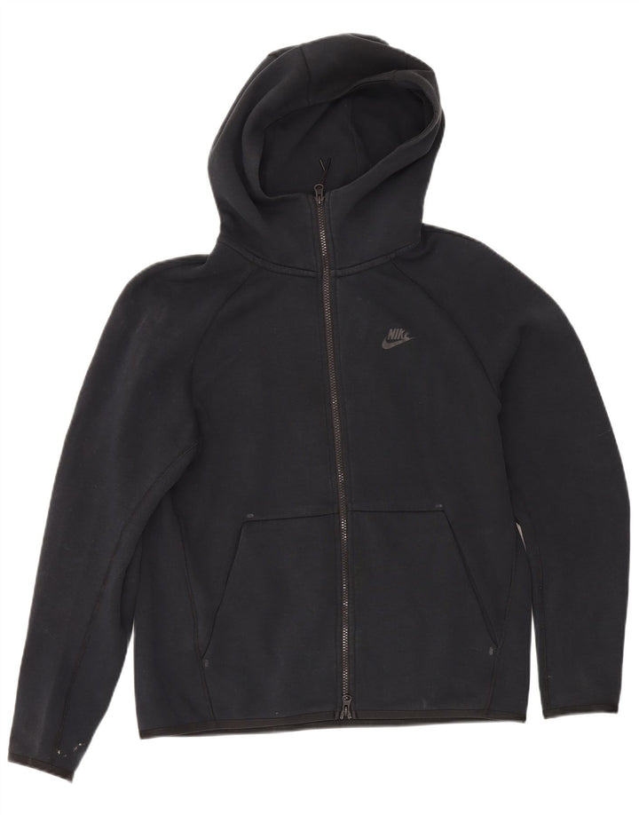 Nike Mens Zip Hoodie Sweater Small Black Cotton