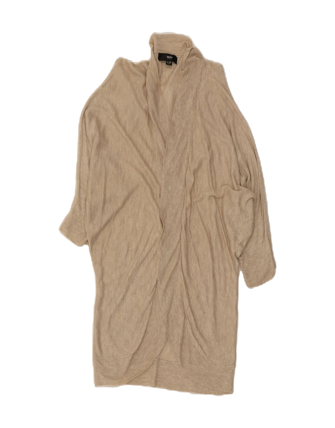MOSSIMO Womens Longline Open Cardigan Sweater UK 16 Large Grey Nylon Vintage Mossimo and Second-Hand Mossimo from Messina Hembry 