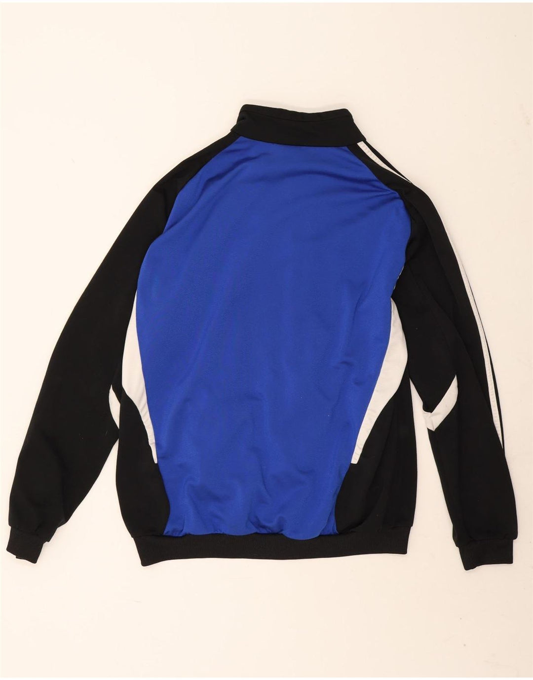 Adidas Mens Tracksuit Top Jacket UK 44/46 Large Blue Colourblock Polyester