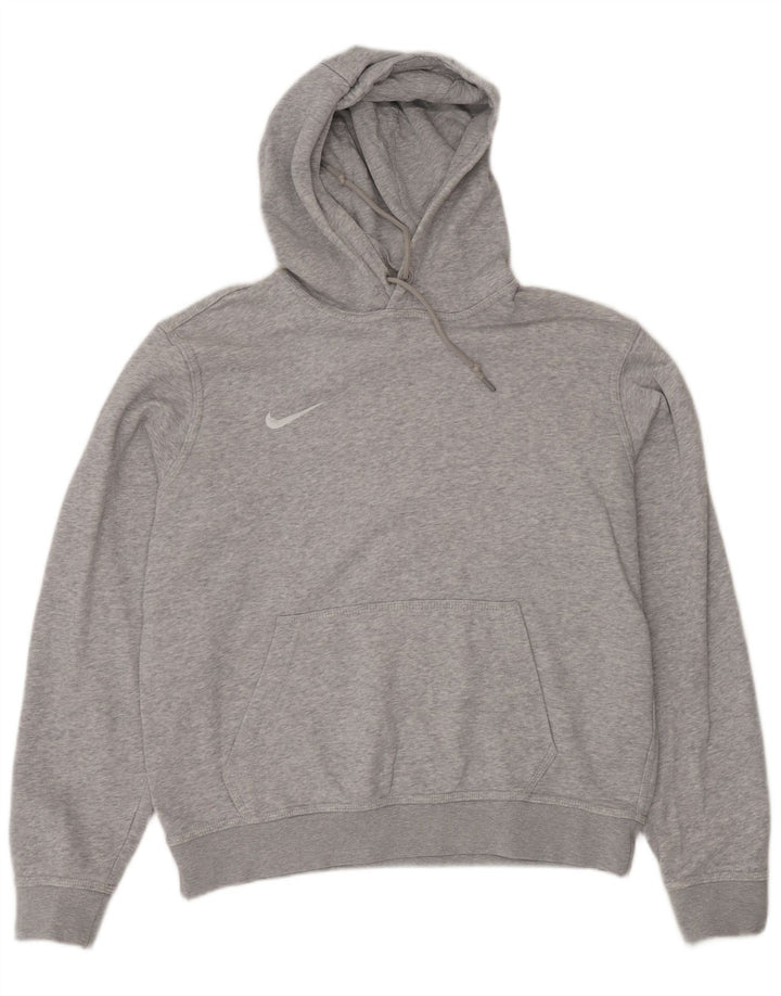 Nike Mens Hoodie Jumper Medium Grey Flecked Cotton