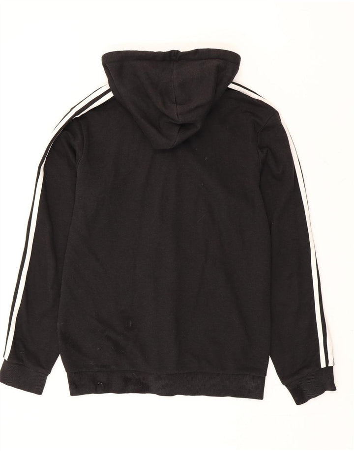 Adidas Mens Zip Hoodie Sweater Medium Black Cotton