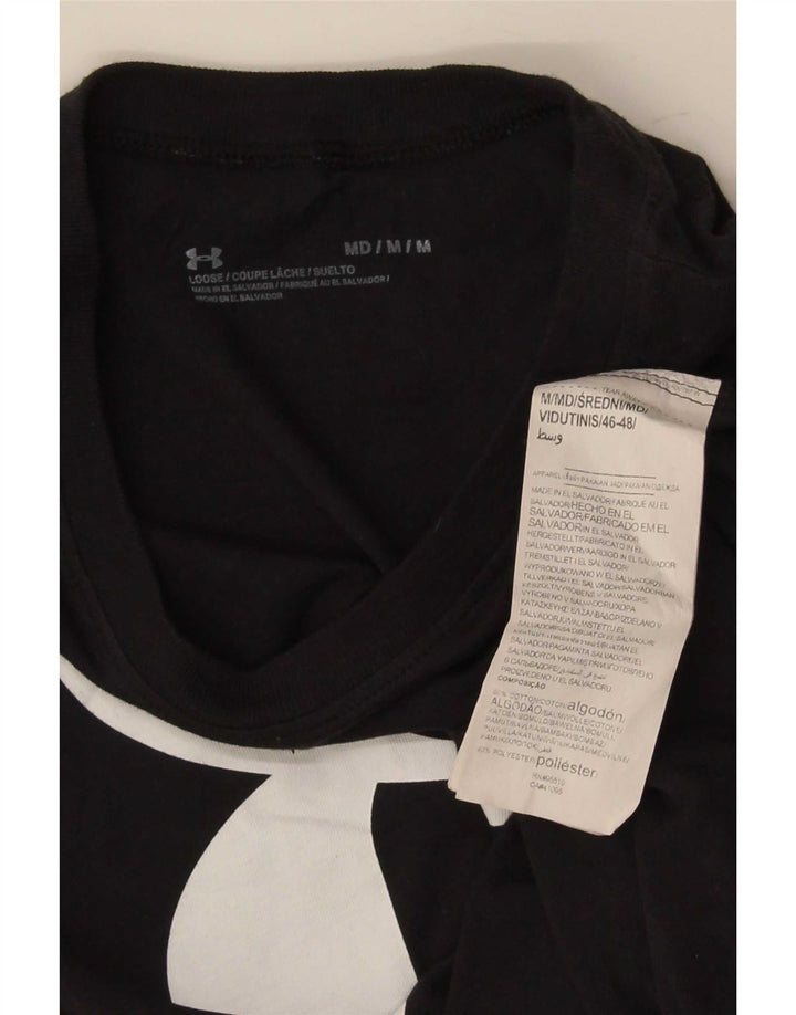Under Armour Womens Graphic Vest Top UK 12 Medium Black Cotton