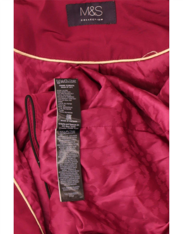 Marks & Spencer Chaqueta acolchada para mujer UK 42 Poliéster rosa medio