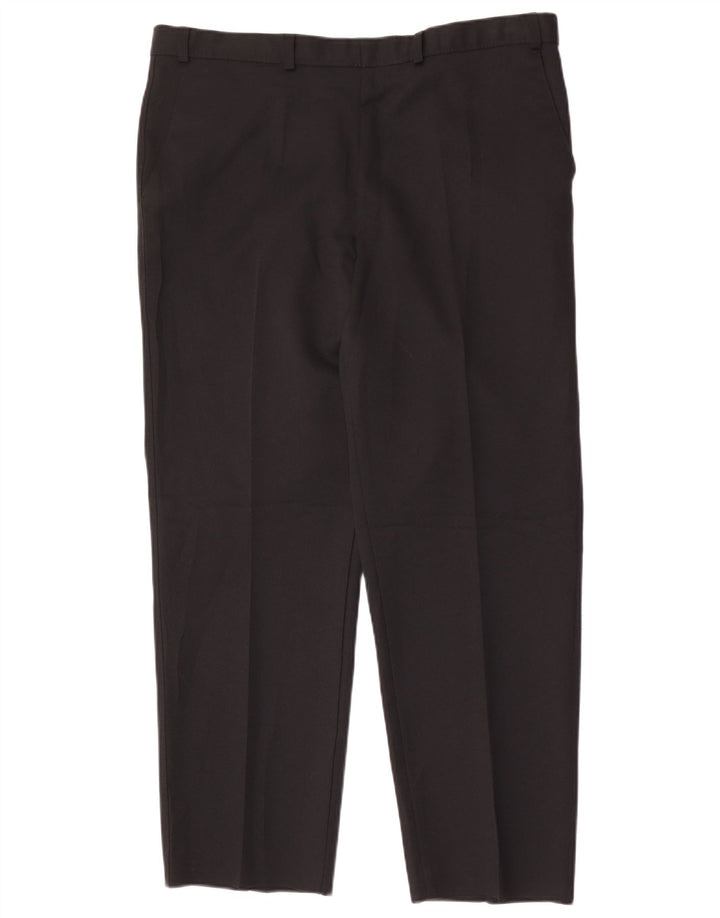 Pantaloni chino dritti da uomo Marks & Spencer W38 L29 poliestere nero