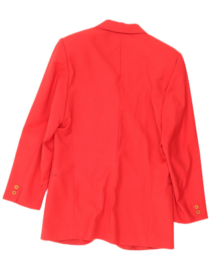 Tessuti Lanerossi Mens 2 Button Blazer Jacket UK 38 Medium Red Virgin Wool