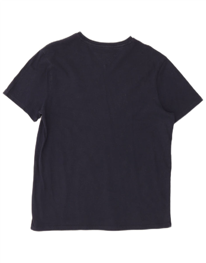 Tommy Hilfiger Mens T-Shirt Top Medium Navy Blue Cotton