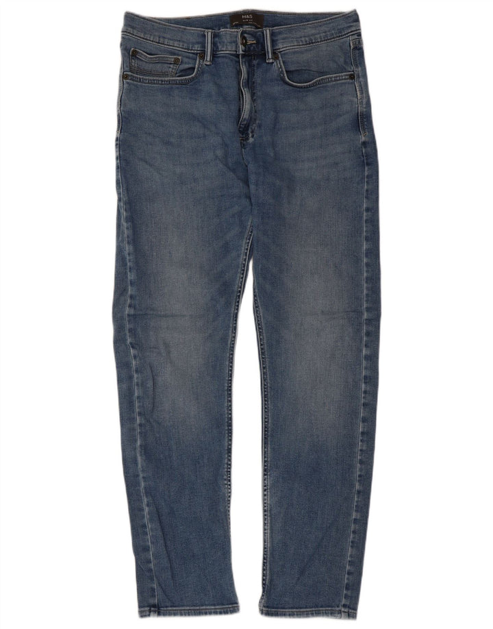 Marks & Spencer Jean Slim Homme W32 L31 Bleu