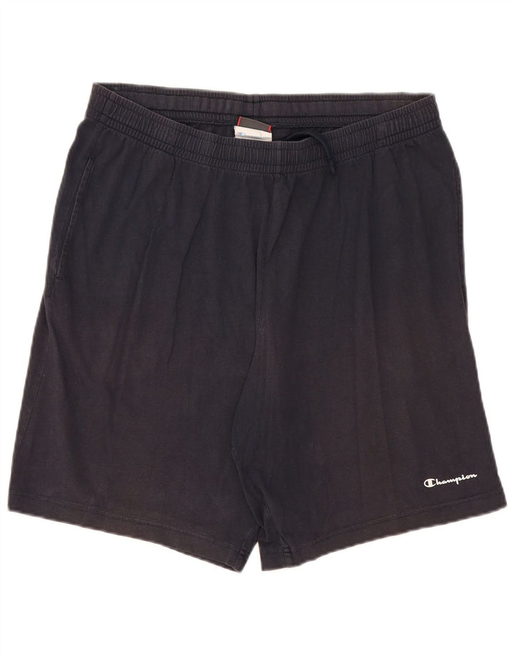 CHAMPION Mens Sport Shorts 2XL Navy Blue Cotton