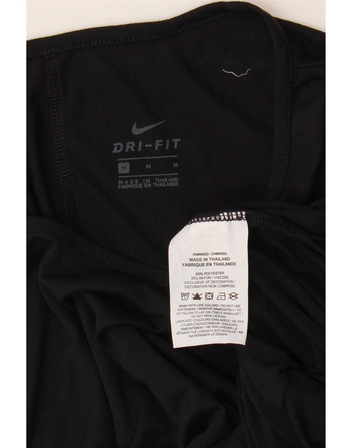 Nike T-shirt surdimensionné Dri Fit pour femme UK 14 Noir moyen Polyester