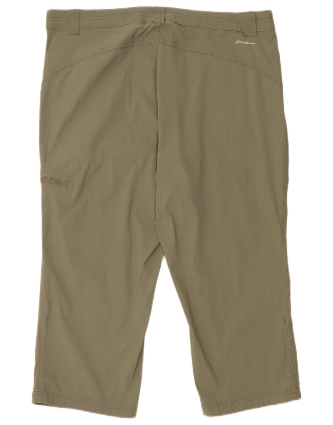EDDIE BAUER Calça capri feminina slim cargo W36 L20 nylon verde