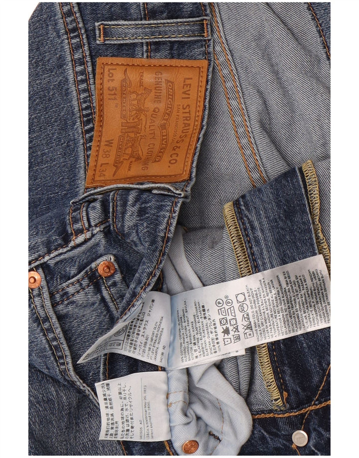 Levi's Mens 511 Slim Jeans W38 L26 Blue Cotton