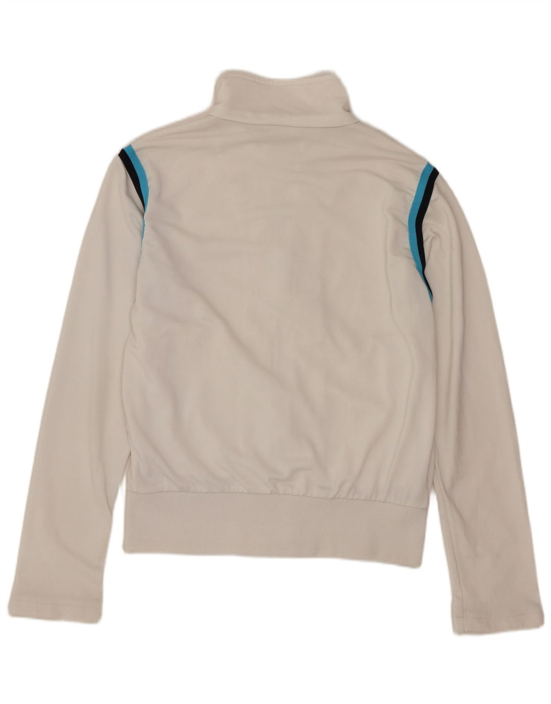 Puma Mujer Chándal Top Chaqueta UK 10 Pequeño Blanco Rayas Poliéster