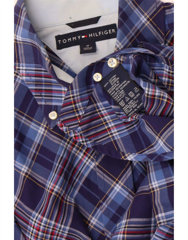Camisa Tommy Hilfiger Hombre Algodón Azul Medio A Cuadros
