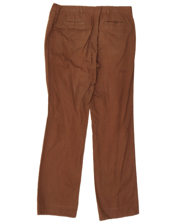 Vintage Mujer Bootcut Pantalones Casuales W32 L33 Algodón Marrón