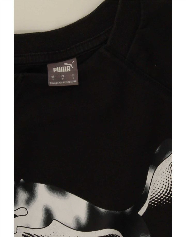 Felpa grafica da donna Puma Jumper UK 10 Small Nera