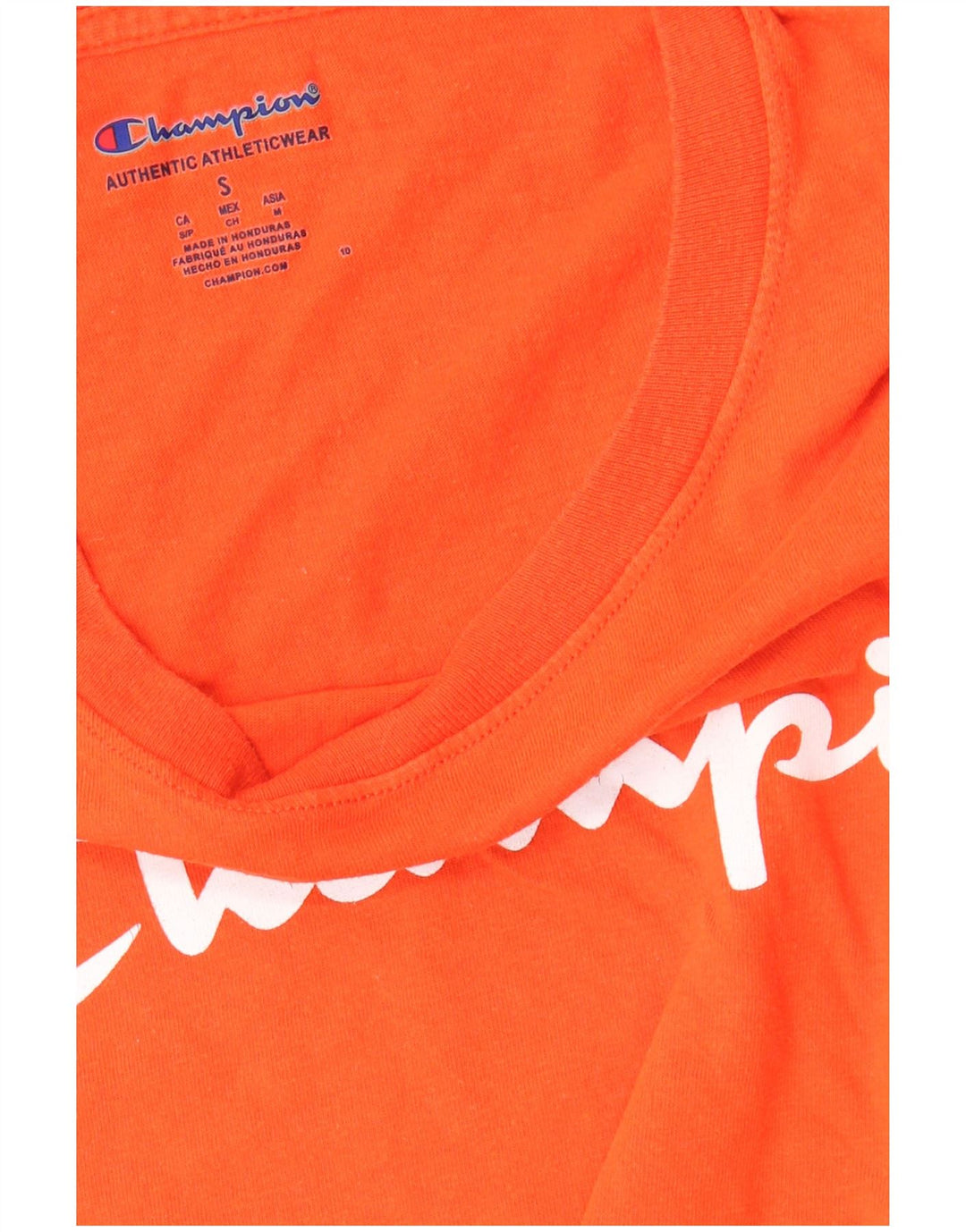 CHAMPION Mens Graphic T-Shirt Top Small Orange