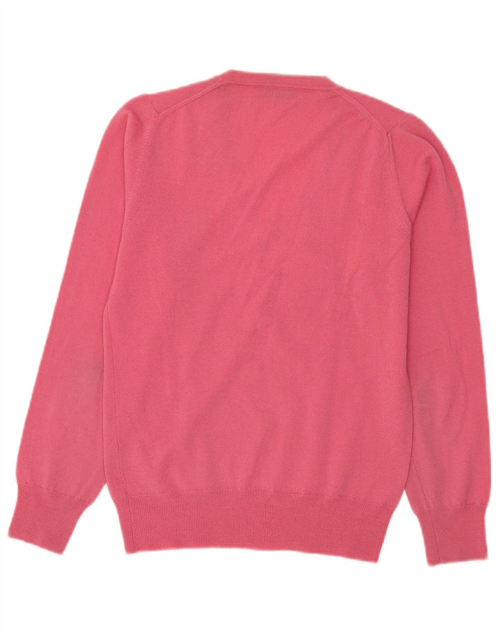 Sweter damski Fred Perry z dekoltem w kształcie litery V, UK 12, średni róż