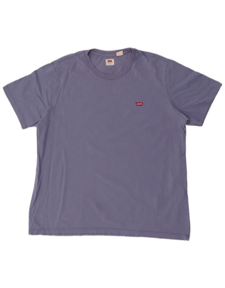 Levi's Mens T-Shirt Top XL Blue Cotton