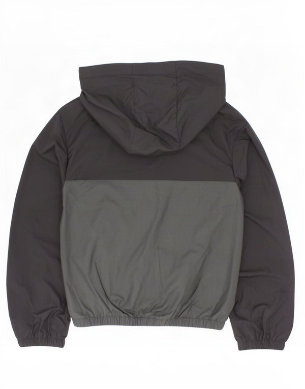Adidas Boys με κουκούλα πουλόβερ Rain Jacket 7-8 Years Black Colourblock