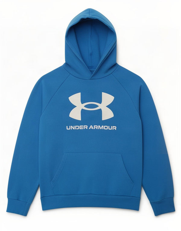 Under Armour Boys Grafisk Loose Fit Hoodie Jumper 11-12 år Stor Blå