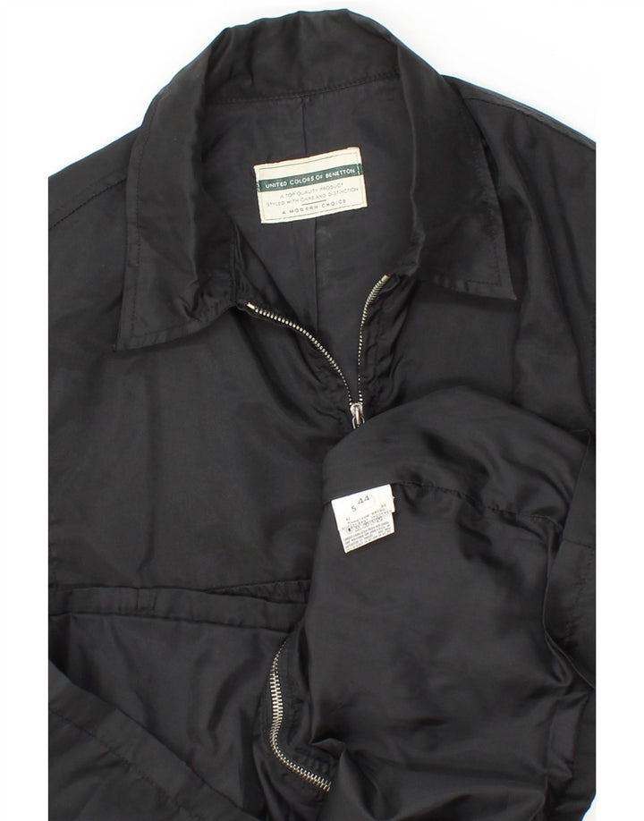 BENETTON Womens Bomber Jacket IT 44 Medium Black Polyamide Vintage Benetton and Second-Hand Benetton from Messina Hembry 