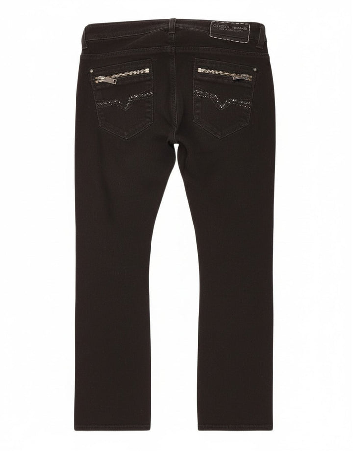 Guess Womens Cropped Jeans W28 L23 Sort bomuld