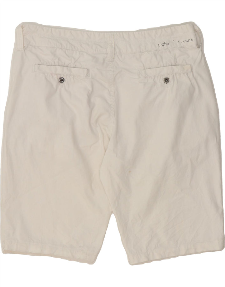 CALVIN KLEIN Womens Chino Shorts W34 Large White Vintage Calvin Klein and Second-Hand Calvin Klein from Messina Hembry 