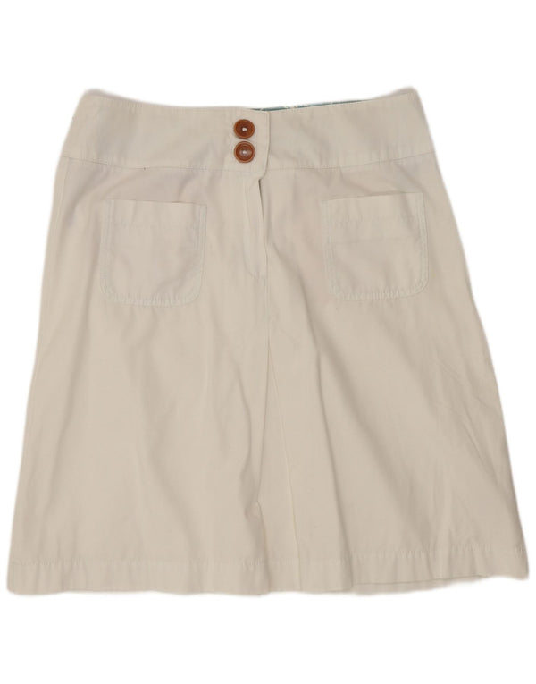 Falda acampanada para mujer Boden UK 46 Large W32 Algodón blanco