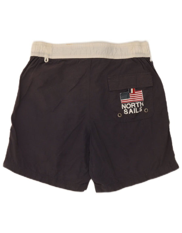 Pantaloncini da bagno da uomo North Sails Small in cotone color block blu navy