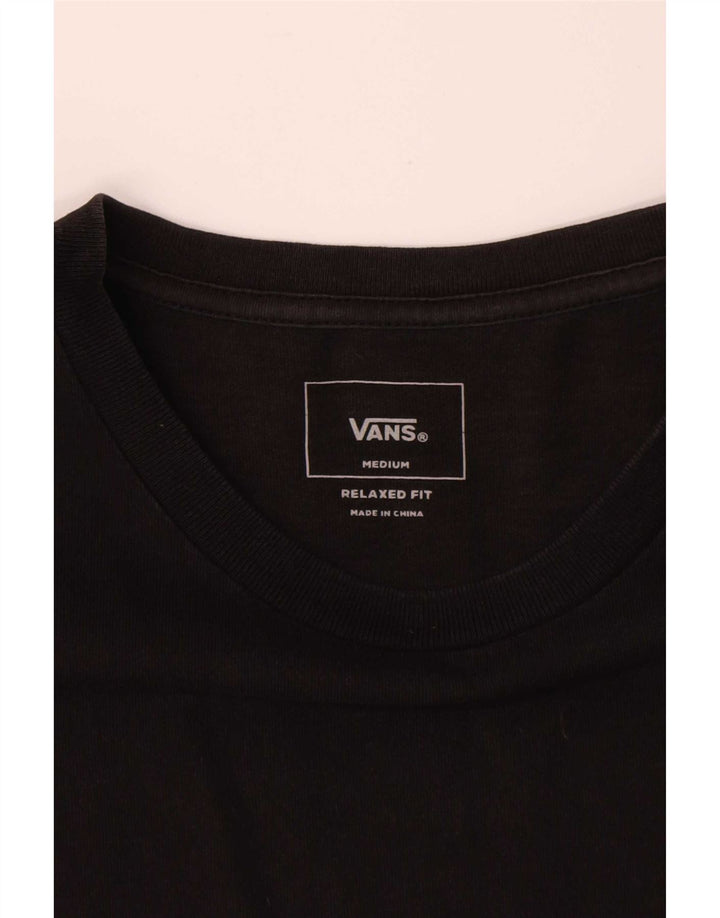 Vans Mens Relaxed Fit T-Shirt Top Medium Black Cotton