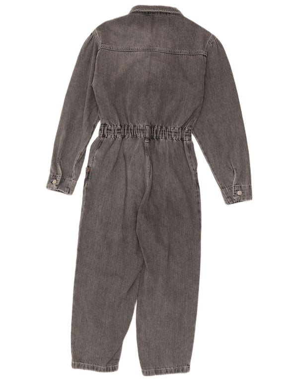 Zara Girls Denim Jumpsuit 13-14 Years  Grey Cotton