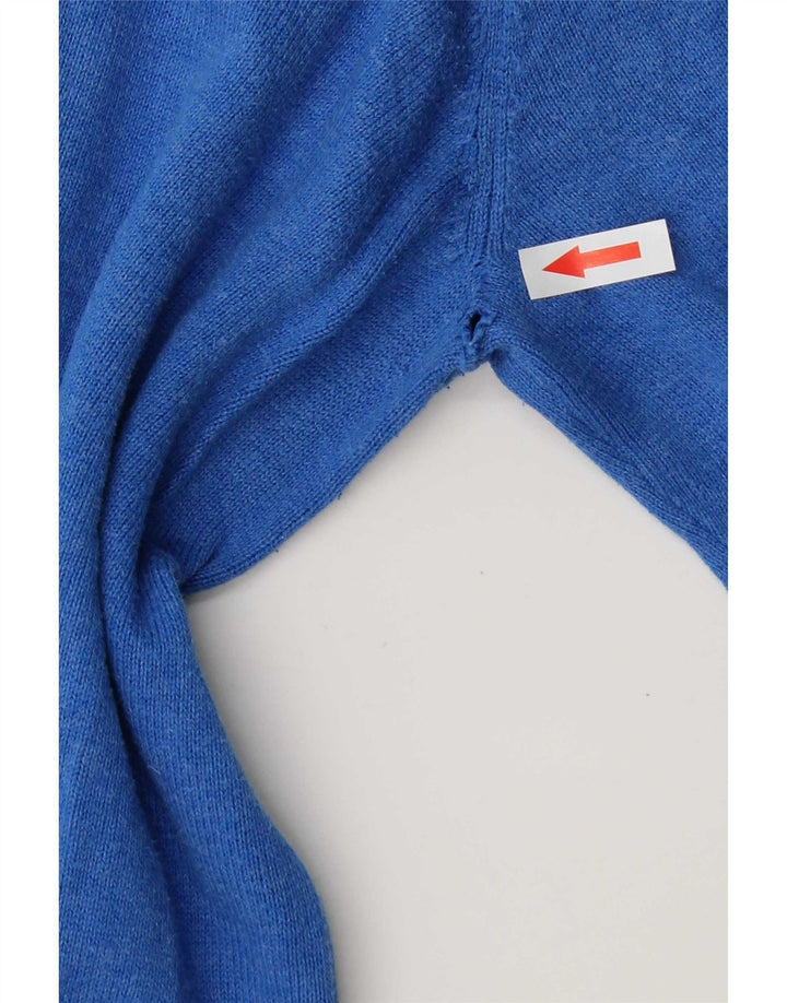Timberland Mens V-Neck Jumper Sweater 2XL Blue Cotton